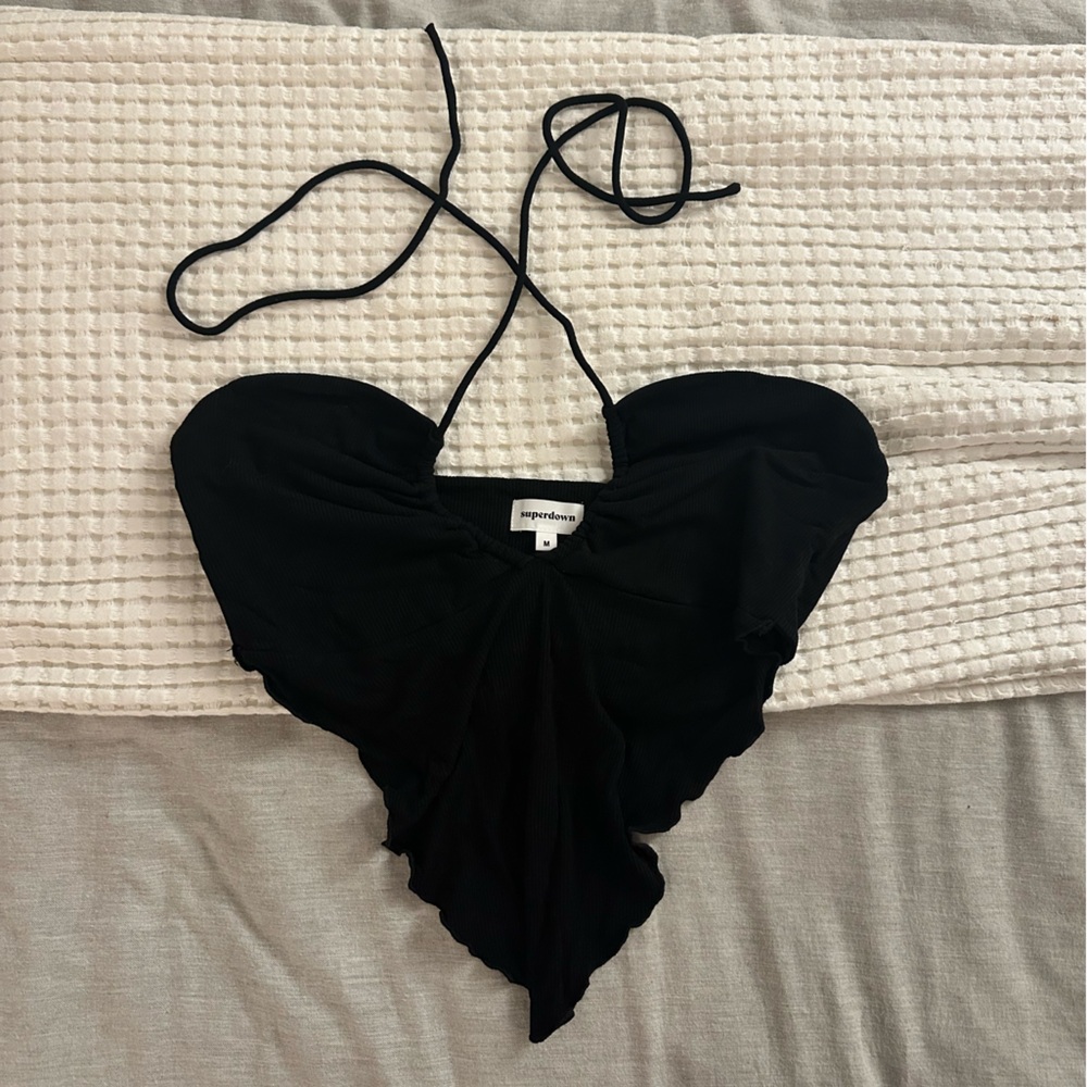 Superdown/Revolve - Devon Halter Top, Black, Medi… - image 3